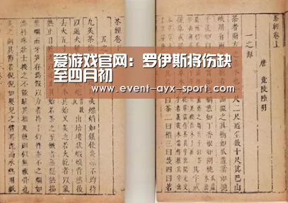 爱游戏官网:罗伊斯将伤缺至四月初(图1) 爱游戏首页